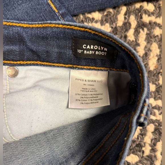 VERONICA BEARD 10” Carolyn Baby Boot Jean with Button Hem in Dark Sea Size 27 - Picture 6 of 11